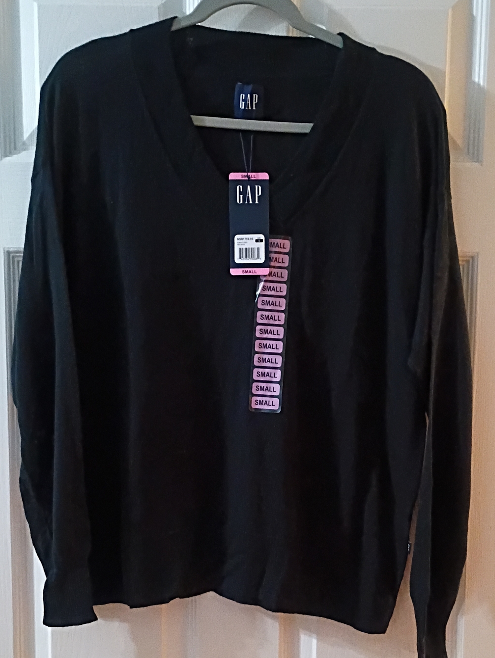 GAP Black V-Neck Long Sleeve Sweater
